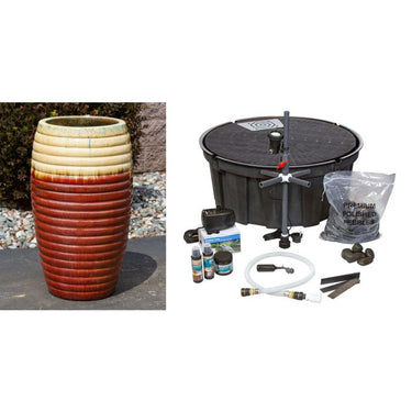 Genova FNT3784 Ceramic Vase Complete Fountain Kit Vase Fountain Blue Thumb